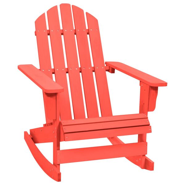 vidaXL Schommelstoel Adirondack massief vurenhout rood