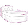 vidaXL Boxspring met matras en LED stof donkerbruin 80x200 cm