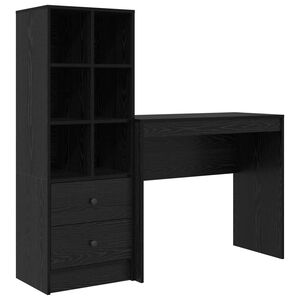 vidaXL Bureau Zwart Eiken 135,5 x 40 x 127 cm 2 st