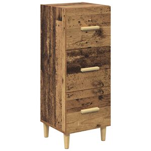 vidaXL Dressoir Oud hout 34.5 x 34 x 90 cm Bewerkt hout