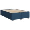 vidaXL Boxspring met matras stof blauw 140x190 cm