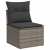 vidaXL 11-delige Loungeset met kussens poly rattan lichtgrijs