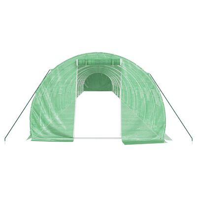 vidaXL Tuinkas met stalen frame 54 m² 18x3x2 m groen