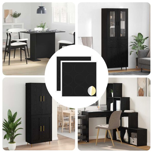 vidaXL Zelfklevende Schroefhoes 2 pcs Zwart &Oslash; 20 x 0,5 mm