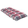 vidaXL Stoelkussens 6 st lage rug ruitpatroon oxford stof rood