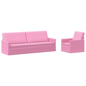 vidaXL Bankstel 2 pcs Roze Stof