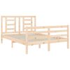 vidaXL Bedframe met hoofdbord massief hout 140x190 cm