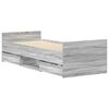 vidaXL Bedframe met hoofd- en voeteneinde grijs sonoma 100x200 cm