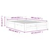vidaXL Bedframe massief grenenhout donkergrijs 140x200 cm
