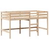 vidaXL Halfhoogslaper met ladder en bedhuis grenenhout 90x200 cm
