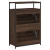 vidaXL Schoenenkast 75x34x112 cm bewerkt hout bruin eikenkleur