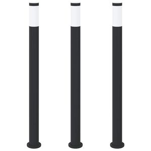 vidaXL Bolderverlichting 3 stuks 110 cm RVS IP44