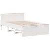 vidaXL Bedframe zonder matras met hoofdbord grenenhout wit 120x190 cm