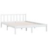 vidaXL Bedframe massief grenenhout wit 140x200 cm