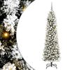 vidaXL Kunstkerstboom met 300 LED Wit 210 cm PVC en Metaal en Plastic