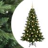 vidaXL Kunstkerstboom met kerstbal 120 cm 150 LED's Warmwit
