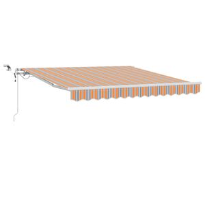 vidaXL Uitschuifbare luifel Meerkleurig 350 x 250 cm Polyester