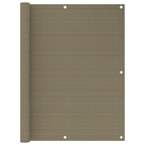 vidaXL Balkonscherm 120x600 cm HDPE taupe