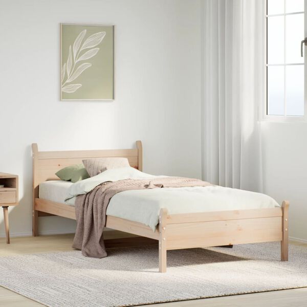 vidaXL Bedframe zonder matras massief grenenhout 90x190 cm