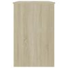 vidaXL Bureau 100x50x76 cm bewerkt hout wit en sonoma eikenkleurig