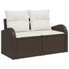 vidaXL Tuin Sofa Set 5 pcs Bruin en cr&egrave;me 234 x 117 x 85 cm Poly riet