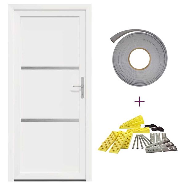 vidaXL Voordeur Wit 98 x 208 cm PVC