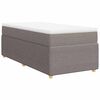 vidaXL Boxspring met matras stof taupe 80x200 cm