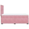 vidaXL Boxspring met matras fluweel roze 90x190 cm