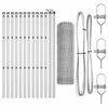 vidaXL zeshoekig gaashek met grondbevestiging 25 x 0,6 m zilver Mesh