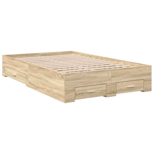 vidaXL Bedframe Bruin 120 x 200 cm Bewerkt hout
