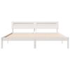 vidaXL Bedframe met hoofdeinde Wit 180 x 200 cm Massief grenenhout