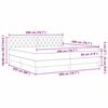 vidaXL LED Box Spring Bed met matras Zwart 200 x 200 cm Fluweel