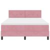 vidaXL Boxspringbed met matras Roze 140 x 200 cm Fluweel