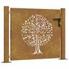 vidaXL Poort 100x100 cm boomontwerp cortenstaal