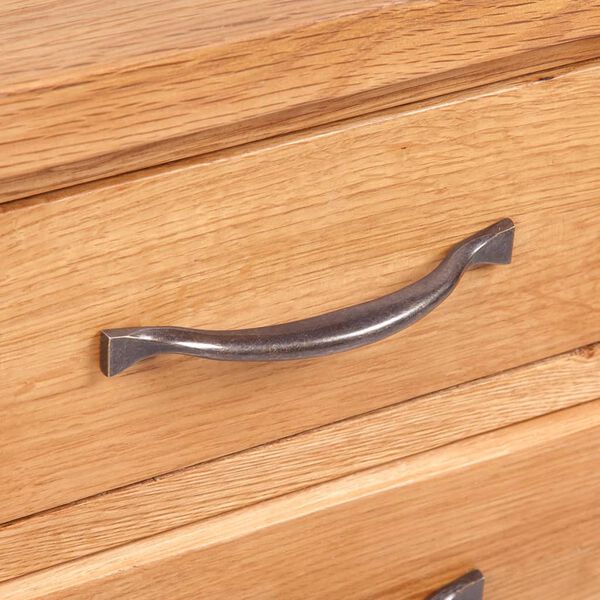 vidaXL Nachtkastje met 3 lades 40x30x54 cm massief eikenhout