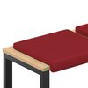 vidaXL Bankkussen 2 pcs Kunstleer Wijnrood Diepte 35 cm