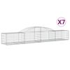 vidaXL Schanskorven 7 st gewelfd 300x50x40/60 cm gegalvaniseerd ijzer