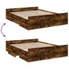 vidaXL Bedframe met lades bewerkt hout gerookt eikenkleurig 160x200 cm