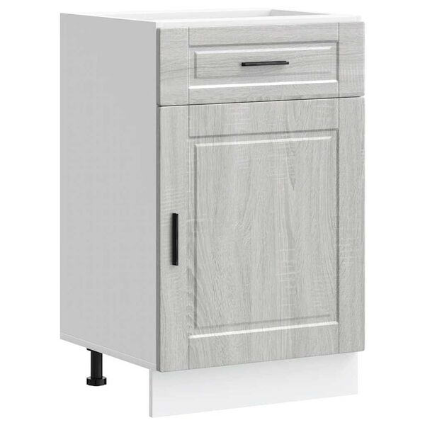 vidaXL Onderkast "Porto" bewerkt hout grijs sonoma eiken