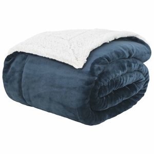 vidaXL plaid Marineblauw 220 x 240 cm 2.67 kg Fleece