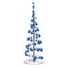 vidaXL LED-kerstboom met kerstballen 100 LED's warm wit 150 cm
