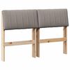 vidaXL Gestoffeerd hoofdbord Taupe 120 cm Massief grenenhout