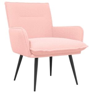 vidaXL Fauteuil Roze Boucl&eacute;