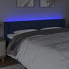 vidaXL Hoofdbord LED 183x16x78/88 cm stof blauw