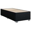 vidaXL Boxspring met matras stof zwart 100x200 cm
