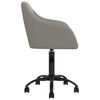 vidaXL Eetkamerstoel draaibaar fluweel lichtgrijs