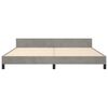 vidaXL Bedframe zonder matras 200x200 cm fluweel lichtgrijs