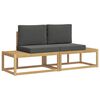 vidaXL Buiten bankenset 2 st Wit en antracietkleurig Polyester