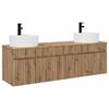 vidaXL Badkamerkastenset 3 st Artisanaal eiken 49 x 44,5 x 65 cm
