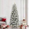 vidaXL Kunstkerstboom Wit 240 cm PVC en Plastic en Staal en PE